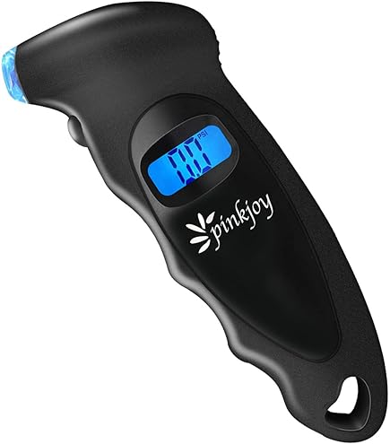 Tire Inflator With Gauge 250 PSI PINKJOY Digital Tire Pressure Gauge With Inflator - 250 PSI Heavy Duty Air Chuck For Cars & Trucks Car Tire Pressure Tool