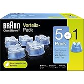 Braun Clean & Renew elektrikli tıraş makinesi i&ccedil;in yedek kartuşlar, 5+1'li paket