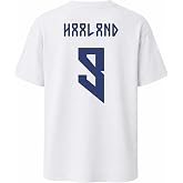 AWE Norve&ccedil; Haaland #9 Forma Stili &Ccedil;ocuk ve Yetişkin Tiş&ouml;rt.%100 Pamuk, &Ouml;n ve Arka Baskılı Futbol Taraftar T-Shirt