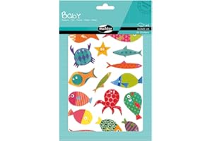 MAILDOR MY MANDARINE AE037O -GOMMETTES Baby - 6 planches 14,8 x 21 cm - À parti de 2 ans - POISSONS (93 stickers)