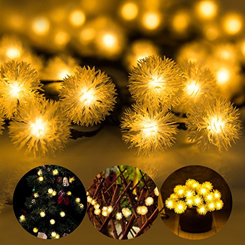 Solar Lichterkette, Ubegood 20er LED Solarleuchten, Solar String Lights Außenbeleuchtung, Wasserdicht Outdoor LED Lichter für Weihnachten Party, Heim, Hof, Garten, Hochzeit, Geburtstag (Warme Weiße)