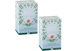 English Tea Shop® | Puro Té Bianco BIO | Tè Raccolto a Mano | 20 Filtri di Tè Bianco Puro Senza Aromi - (80 Gr)