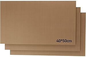 Creatorally 3 Hojas de Teflón PTFE, Papel de Sublimación para Prensa Térmica 40x50 cm, Lámina de Transferencia Reutilizable Antiadherente para Planchar, Impresión de Camisetas, Tapete Térmico