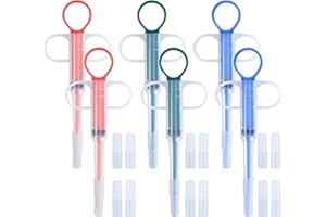 DIUJHUUY 6 Stück Tabletten Feeder, Tablettenteiler, Medikamenten Feeder Kunststoff, Pet Pusher Spritze Tabletteneingeber Tablettengeber für Katzen kleine Hunde