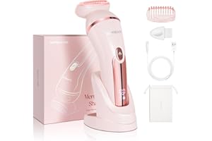 ‎SUPRENT SUPRENT Damenrasierer Elektrisch-Lady Shaver Rasierer Damen Elektrisch IPX7 Wasserdicht Nass- und Trockenrasierer Körperrasierer kabelloser Elektrorasierer Trimmer, Rosa
