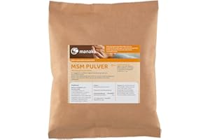 ‎MAKANA manako MSM (Methylsulfonylmethan) kristallines Pulver, Premiumqualität, 99.9% rein, 1000 g Beutel