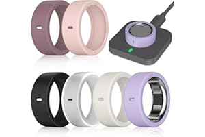 ZOOROO 6 Pack Rings Cover Compatible with Oura Ring Gen 4/Oura Gen 3/Ultrahuman Ring Air, Surport Charging with Cover on, Anti-Scratch Elastic Silicone Rings Protector Case for Men Women Working Out Gym