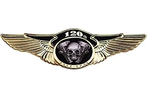 CHICHENGNIAN 120th Motorcycle Club Enamel Brooch Skeleton Brooch Pin Gothic Punk Brooch Metal Brass Brooch Originality Lapel Badge Collect Given Friends and Fans Gifts, Metal