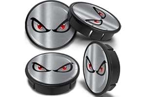 SkinoEu 4 x 60mm ABS Car Alloy Wheel Centre Universal Rims Hub Center Caps Auto Tuning Logo Emblem Silver Gloss Black No Fear Eyes CX 8