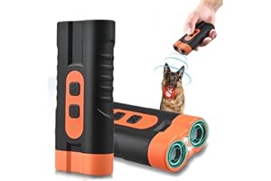 SIXNEA Anti Barking Device for Dogs, 2 in 1 USB Ultrasonic Dog Repeller, Dog Bark Deterrent Device with Hd Display and Led Flashlight, For Small, Medium & Large Dogs