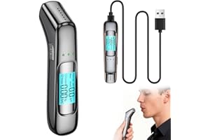 Gobesty Portable Breathalysers, Professional Alcohol Tester Breathalyzer with LCD Digital Display and Non-Contact Blowing, Alcohol Testing Kits for Home Personal and Professional Use