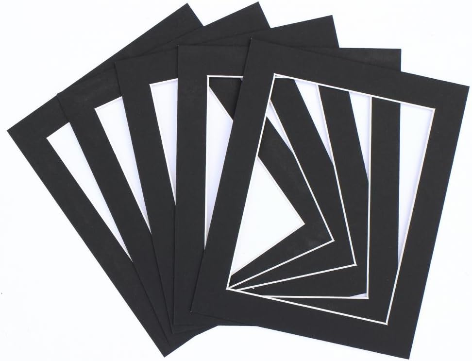 Frame Company Pack of 10 Black Mounts 14x11 for A4 *Choice of Colours*