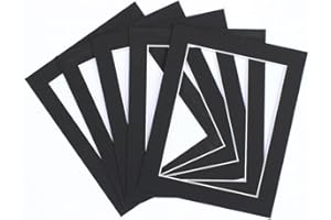 Frame Company Pack of 10 Black Mounts 14x11 for A4 *Choice of Colours*