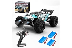 X-Verse 16102PRO 70KM/H Auto telecomandata senza spazzole, 1:16 RC Auto fuoristrada, auto da corsa, fuoristrada, 4 WD, impermeabile, RC Truggy RC Truggy RC Truck per adulti (3 batterie, blu)