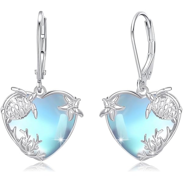 Schildpad-oorbellen, hangend, 925 sterling zilver, paars, zeemeermin hart, oorhangers met schildpad, zeester, oorbellen, oceaan, zeemeermin sieraden, geschenken voor dames, meisjes, kinderen, Sterling zilver Schildpad-oorbellen, hangend, 925 sterling zilver, paars, zeemeermin hart, oorhangers met schildpad, zeester, oorbellen, oceaan, zeemeermin sieraden, geschenken voor dames, meisjes, kinderen, Sterling zilver