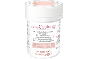 SCRAP COOKING - Colorant Artificiel en Poudre Rose Pastel 5 g - Ingrédient Pâtisserie Professionnel pour Gâteaux, Crèmes, Entremets, Macarons, Biscuits - Fabriqué en France - 4053