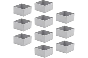 1a-TopStore 10 Stk. Einsatzkästen Einsatzboxen Schubladen-Einsatzkasten Sortierboxen, 32 Größen, 5 Farben (grau, 108x108x63 mm)
