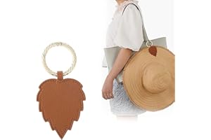 Wondsea Sacs à Chapeau avec Clip Magnétique pour Voyage en Cuir PU Multifonctionnel Mode Portable Clips de Chapeau de Voyage Accessoires de Voyage pour Hommes et Femmes (Marron)