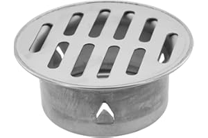 GLOBALHUT Cubierta de drenaje de piso extraíble, filtro de cubiertas de drenaje, cubierta de rejilla redonda, se conecta a tuberías de drenaje y accesorios, cubierta de drenaje al aire libre para césped, patio