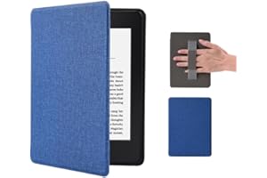DEESOOCO Funda para Kindle de 11ª generación 2022 con magnética, 6 Pulgadas, Lector electrónico, Funda Ligera con función de Encendido y Apagado automático y Correa de Mano Lake Blue