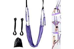 WAVATA Hamaca de yoga aérea, columpio de yoga, columpio trapezoidal, juego de columpio de yoga, columpio de nailon, antigravedad, hamaca de inversión para yoga, ballet, pilates, gimnasia,