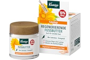 ‎KNEIPP Kneipp Regenerierende Fussbutter, Sofort spürbar glatte Füße Dank 10 Prozent Urea, zitrischer Duft mit natürlichem, ätherischem Orangenöl erfrischt und wirkt desodorierend, 100ml