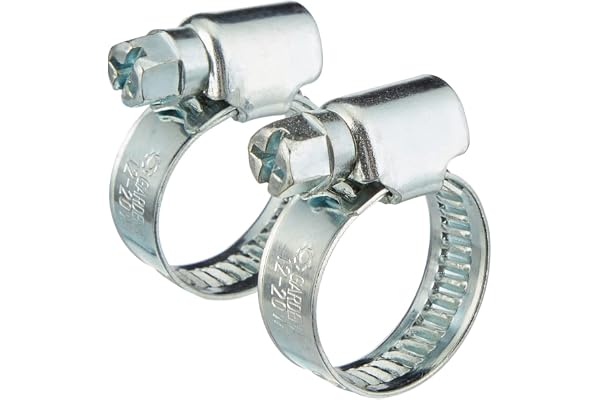 Gardena Pince à tuyau: Pince à tuyau en acier inoxydable Pour la fixation de tuyauterie, plage de serrage 12-20 mm (1/2 Pouce), bande passante 9 mm, fil de ver (7191-20)