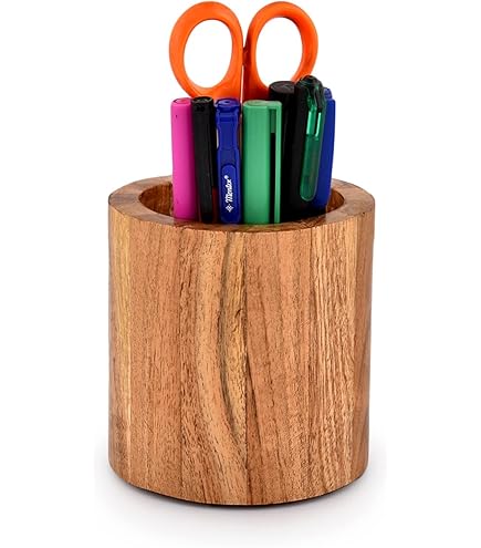 Houten potloodhouder, organizer voor briefpapier, vierkante Houten potloodhouder, organizer voor briefpapier, vierkante