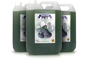 TRADE CHEMICALS FRESH PET CLEANER DISINFECTANT KENNEL/CATTERY PRE FILLED 5L x 3 (Eucalyptus)