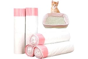 COCCCOON Cat Litter Tray Liners Drawstring Litter Bags, Scratch Resistant Cat Tray Liners Leak Proof Large Litter Tray Liners Heavy Duty White Cat Litter Disposal Bags for Large Pet Cat Litter Boxes