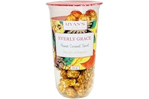 Everly Grace Popcorn – Peanut Caramel Swirl, 60 g – Bicchiere di popcorn con caramello e burro di arachidi, prodotto in Germania