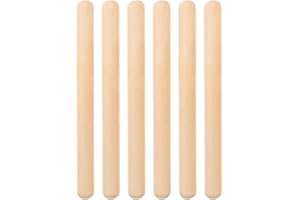 Vaguelly 6 Stück Klanghölzer Rhythmusstöcke Set Klangholz Instrument Holz Klangstäbe für Schlagzeug Bands Musikunterricht 20cm