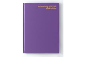 IMPRINT PRESS IMPRINT 2025-2026 Academic A4 Diary Week to View Case Bound Mid-Year Diary - Student Teacher Planner Organiser with Diary, Timetable, Term and Notes pages (Purple)