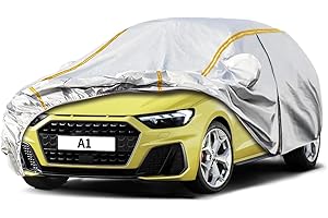 RONGESAEFS Bâche Voiture Étanche pour Audi A1(2012-2025) Housse de Protection Voiture Exterieur,Résistant à la Neige par Tous Les Temps, Coupe-Vent,Durable, et résistante aux Rayures