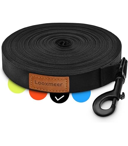 Elropet Flex Fährtenleine – 50 M, 20 Mm, Neongrün, Mit Ruckdämpfer Und Handschlaufe, Für Mittlere/große Hunde