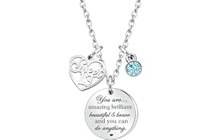 Tibond Birthday Necklace Gifts 13th 16th 18th 21st 30th 40th 50th 60th for Girls Women, Blue Birthstone Presents for Daughter Niece Sister Friend Girlfriend Teen Girls Mun Aunt