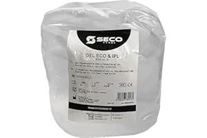 SECO STORE SECOSTORE Gel Conduttore Trasparente, Ultrasuoni Ecografia ECG Luce Pulsata, Ipoallergenico | Confezione 5 litri + Dosatore 250 ml
