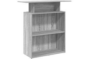 vidaXL Receptionsdisk grå sonoma 100x40x104 cm konstruerat trä