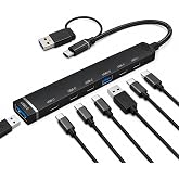 Coverzone 7 in 1 USB Type-C ve USB-A &Ccedil;oklayıcı Hub ADS-810, 5 USB-C 2.0, USB 3.0 ve USB 2.0 Portlu Docking Station, Type-C US