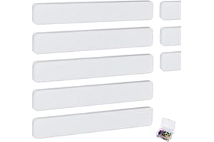 HyFanStr 8 Pezzi Bacheca in Sughero Feltro, Lavagna Sughero con 40 Puntine, Autoadesivo Sughero Pannelli Muro Bacheca Sughero da Parete per Appendere Foto Casa Ufficio Bianco Grande