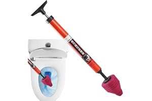 Lisutupode Rostfritt stål högtryck toalettblockerare, högtryck toalettkolv, luftkolv för toaletten, avloppsrensare, högpresterande toalettkolv, 66 x 10 cm