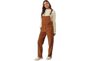 Wash Clothing Company Salopette à bretelles en velours côtelé pour femme, coupe classique, marron, taille 36-52