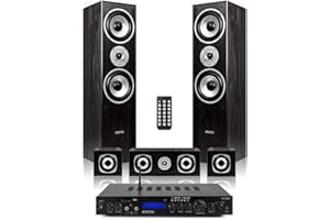 Fenton 5.0 Home Cinema Surround Sound System - Black Theatre System with Powerful Surround Sound Speakers, Ideal for Movies and Music