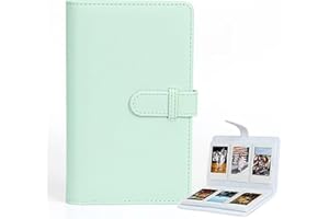 PANYI Mini Album Portafoto, 3 Pollici Album Fotografico, Album Per Foto Polaroid Istantanee, Album Per Polaroid, Libretto Da Collezione Per Biglietti Da Visita, Biglietti Ferroviari E Francobolli(Verde)
