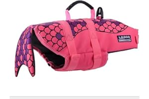 HALAWAKA Dog Life Jacket Vest Professional Pets Swimming Training Clothes with Lift Assist Handle Cosplay (XS, Mermaid)