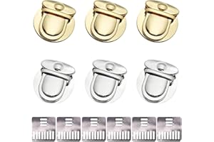 YINENGD 6pcs Bag Clasp Twist Turn Lock，Purse Making Lock, Metal Clasp Locks, Clasp Turn Lock Tuck for Bag Making, DIY Leather Crafts Handbag Shoulder Bag Purse Accessories