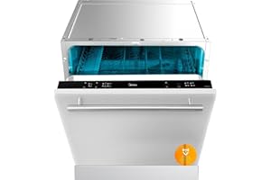 Midea Lavavajillas Integrable 60 cm+++ Inox para 12 servicios - Lavaplatos Empotrable con 4 programas de Lavado
