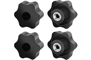 YOUZMY 4 pezzi Dado maniglia a stella M8, dado ad alette M8, diametro esterno vite zigrinata (50 mm) dadi a presa zigrinata, dado maniglia a stella filettatura femmina per ingegneria meccanica (50#M8)