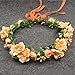 Produktbild WDDZY® Braut Blumen Einstellbare Crown Haar Mädchen Kamelie Blume Einfache Halo Woodland Hairpiece Hochzeit Rustikal , orange wreath