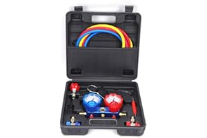 FETCOI Kit de mesure pour climatisation 2 voies - Manifold - Pour R134A R22 R12 R410A R404A R502